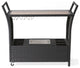 Benett Outdoor Wicker Bar Cart With Tempered Glass Top