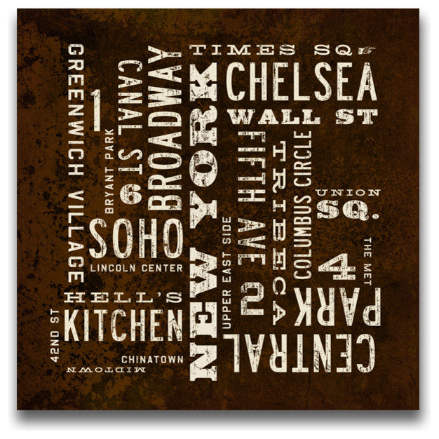 New York City Art Sign - New York Canvas Poster, 24x24