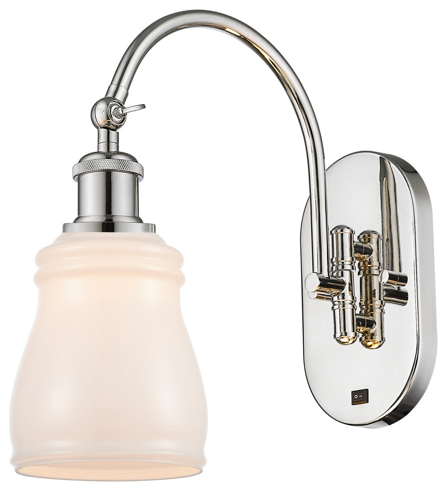 Innovations 518-1W-PN-G391 Ellery 1 Light 5.3" Sconce, Polished Nickel