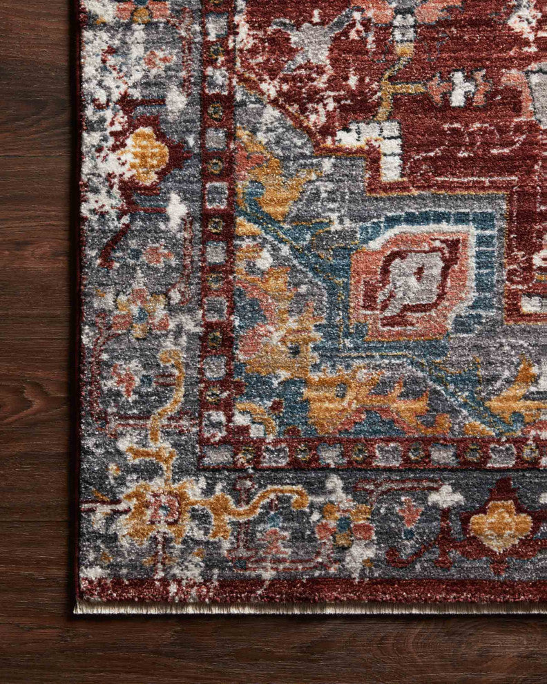Samra SAM-10 Brick/Gray 2'3"x3'10" Area Rug