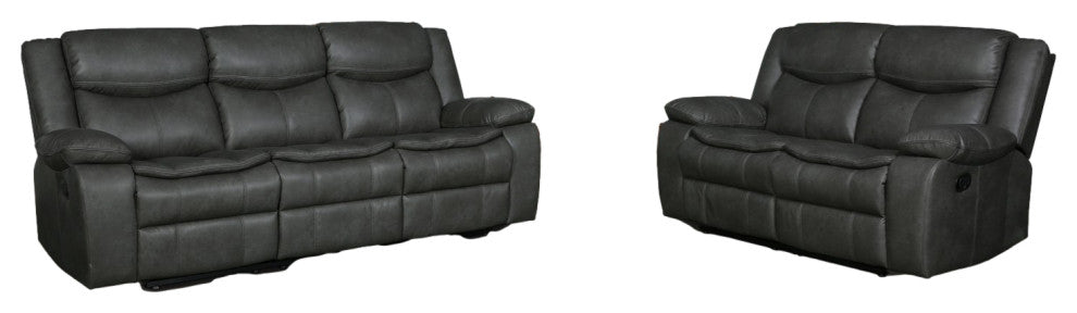 HomeRoots 150" X 72" X 80" Gray Sofa Love