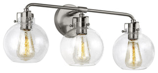 Clara 3-Light Vanity, Satin Nickel