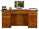 Eagle Furniture Classic Oak Double-Pedestal Computer Desk, Medium Oak