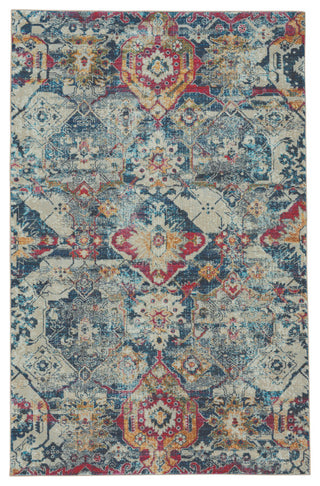 Benz-Adana Runner Machine Woven Rug, Navy, 3'x9'10"