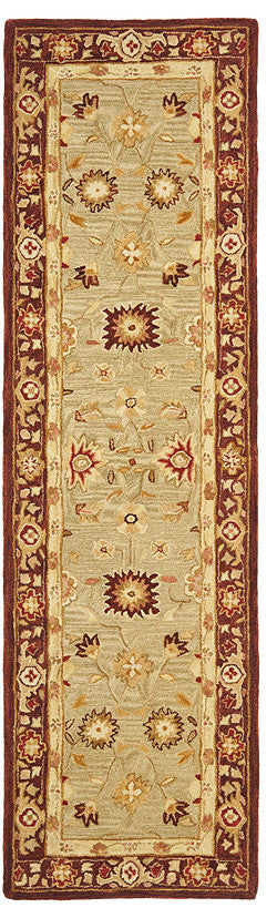 Safavieh Anatolia An556A Rug, Sage/Burgundy, 4'0"x6'0"