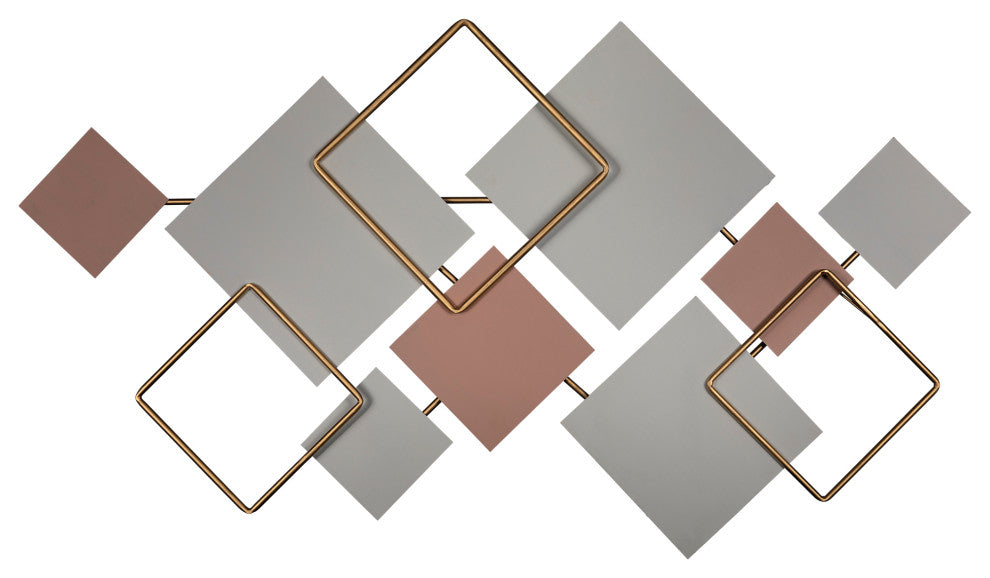 Modern Metallics Square Metal Wall Decor
