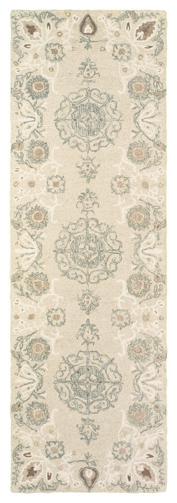 Oriental Weavers Craft Collection Sand/ Ash Floral Indoor Area Rug 2'6"X8'