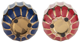 Ceramic Vase, 5"H, Set of 2, Navy/Red