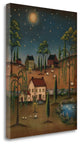 "Village Full Moon" By Kim Lewis, Giclee Print on Gallery Wrap Canvas