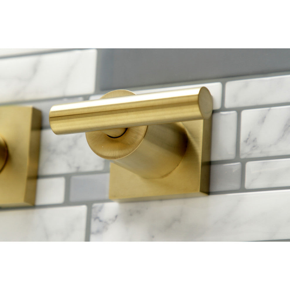 KS6057CML Wall Mount Tub Faucet, Brushed Brass