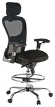 Deluxe Mesh Drafting Stool with Arms