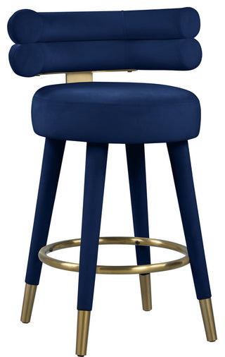 Fitzroy Velvet Upholstered Counter Height Stool (Set of 2)