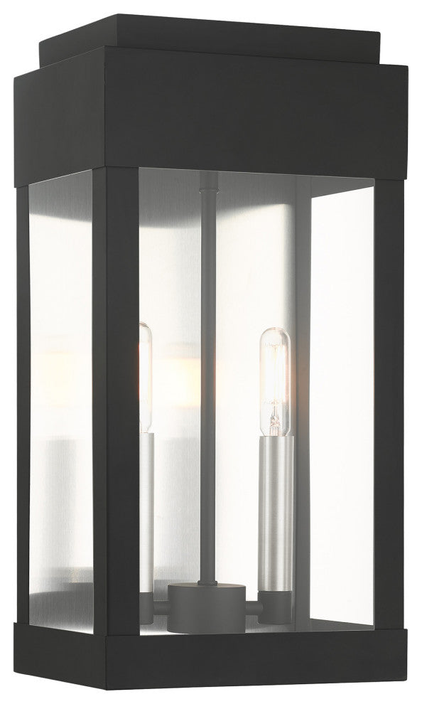 Black Transtional,  Modern Classic, Outdoor Wall Lantern