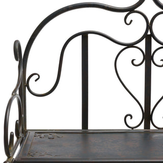 Safavieh Tyrique 4 Tier Shelf Unit, Black Rust