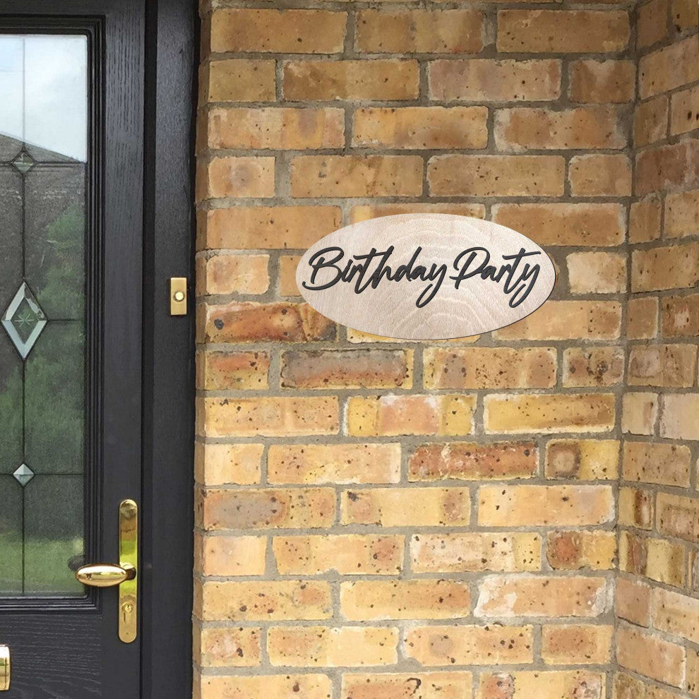 Birthday Party Sign Birch Wood Sign Party Decorations