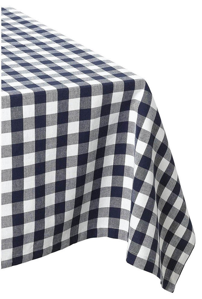 Navy/White Checkers Tablecloth, 52"x52"