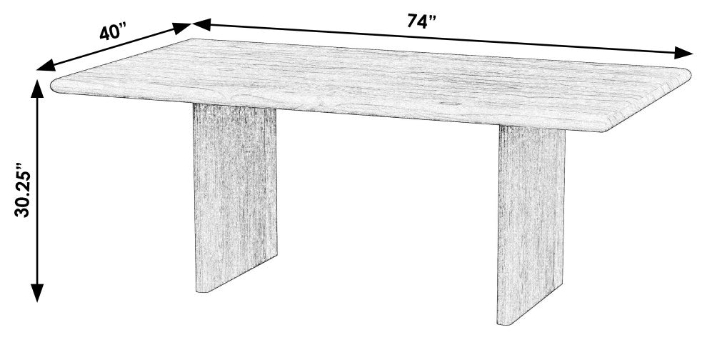 Halmstad Wood Panel Dining Table, Walnut