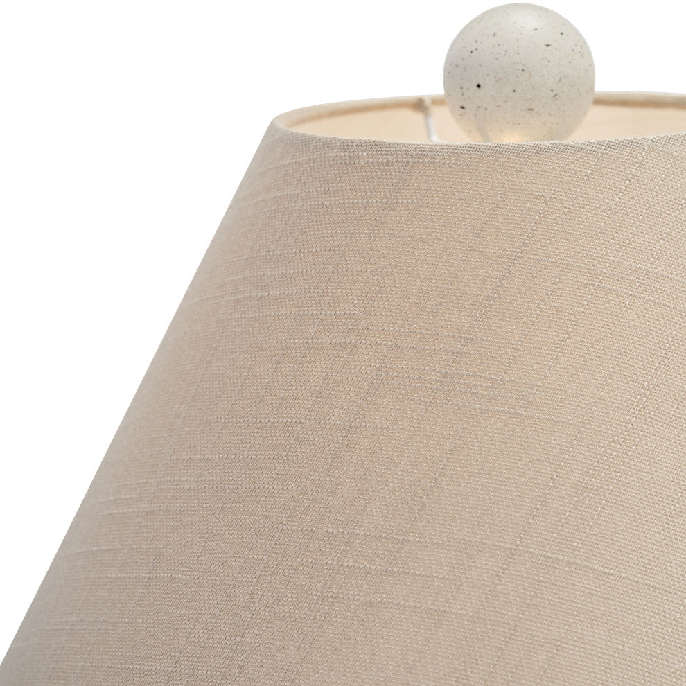 Resin 21" Twist Table Lamp, Cream Speckle