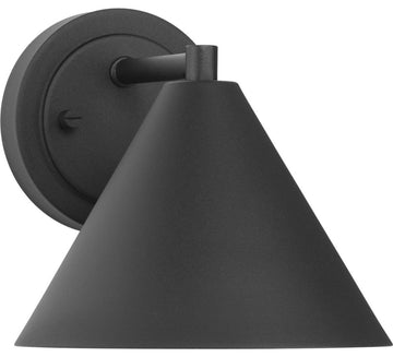 Ward Collection One-Light Textured Black Urban Industrial Outdoor Wall Lantern