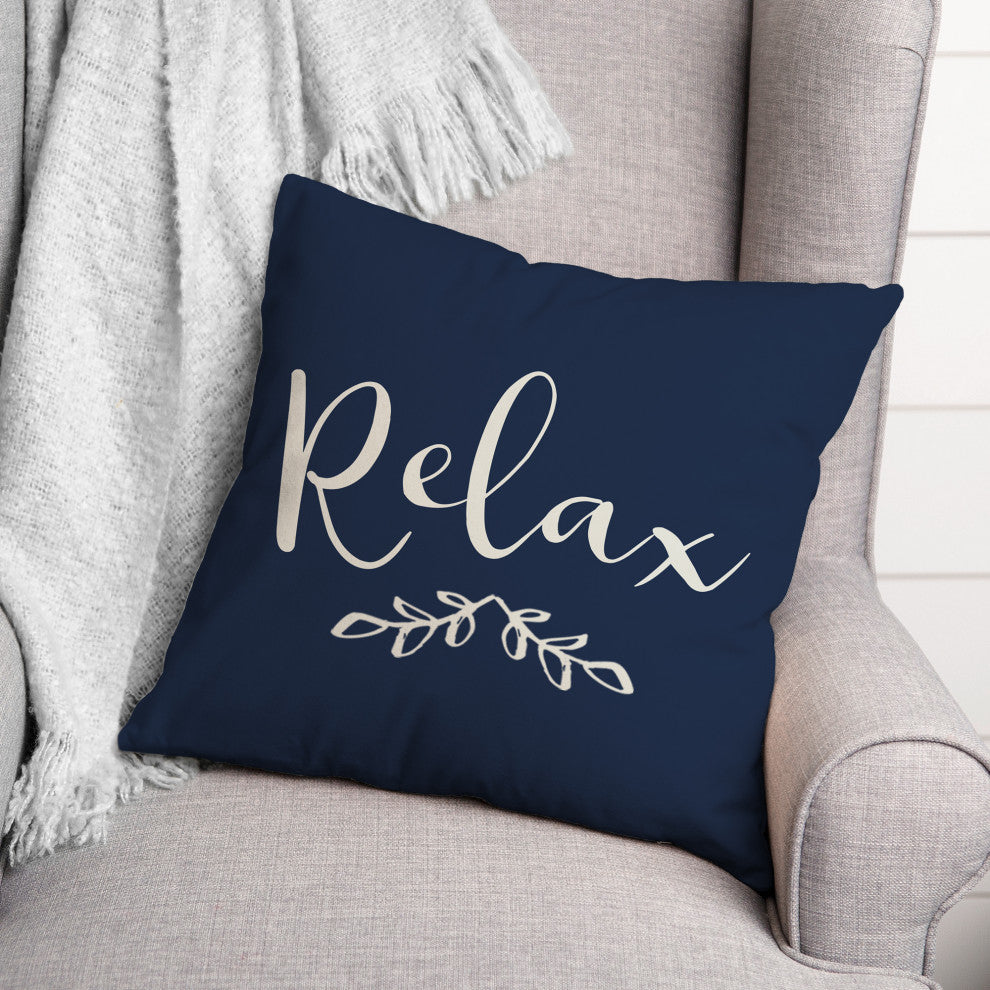 Relax on Blue 18x18 Indoor/Outdoor Pillow
