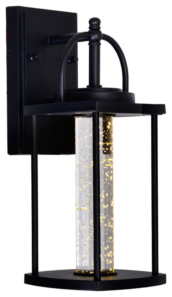 Greenwood LED Outdoor Black Wall Lantern