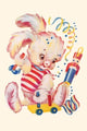Toy Rabbit at Play- Fine Art Giclee Print 24" x 36"