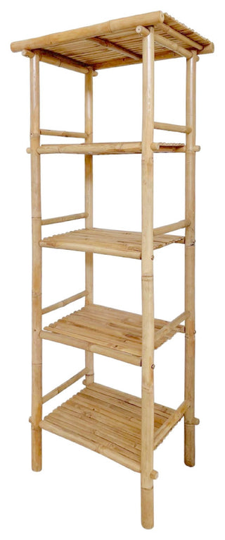 Bamboo 5-tier Free Standing Bookcase Storage Shelf Organizer