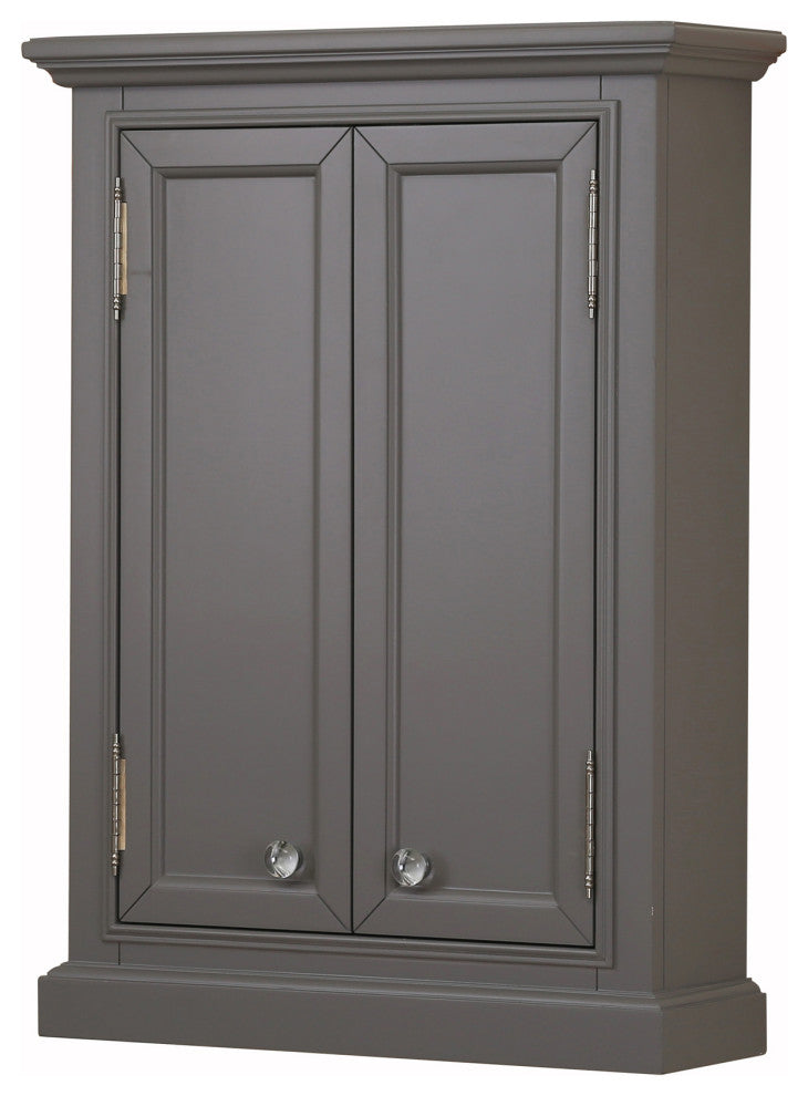 Derby 33 In. H x 24 In. W Bath Storage Wall Cabinet, Cashmere Grey