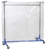 Cover - Clear Vinyl w/ Zipper - 60"H - 64"L - for 5ft Z-Rack Clear, 60"h - 72"l