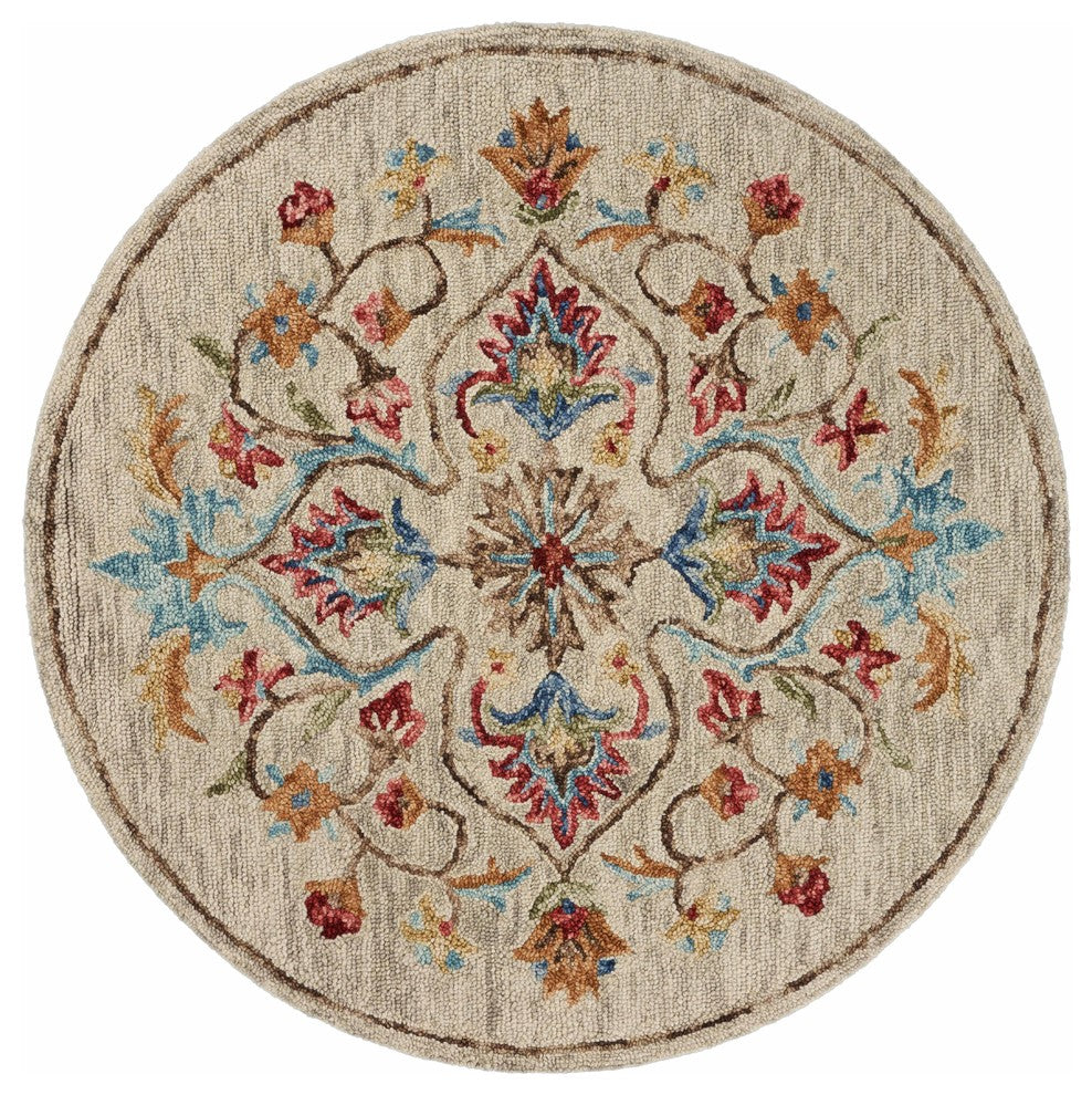 Floral Oasis Area Rug, 6' Round