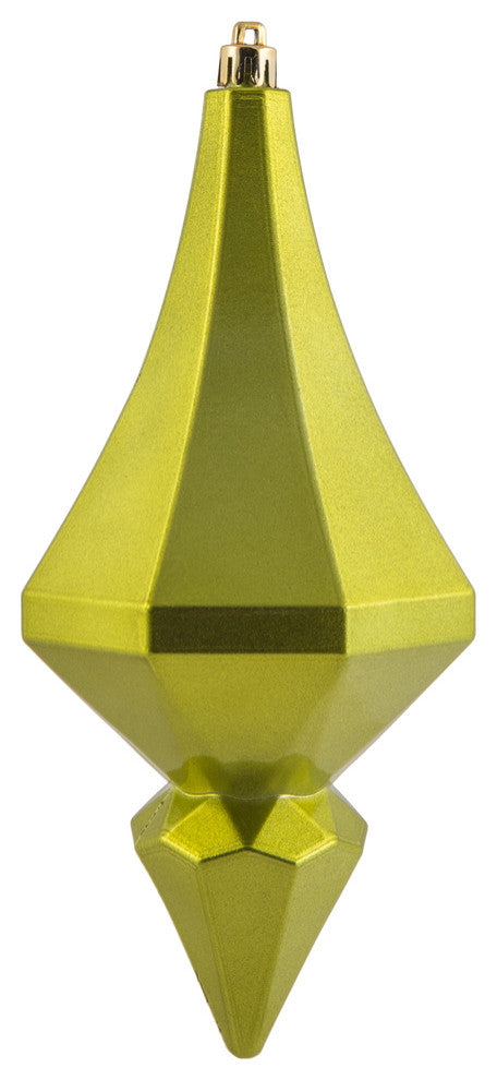 Vickerman Mc191073D 8" Lime Candy Finish Diamond Finial Ornament, Pack of 2