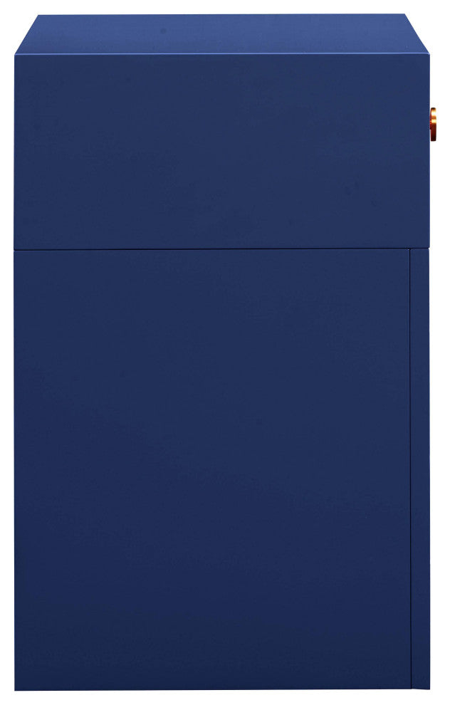 Suzie Navy/Rattan Nightstand