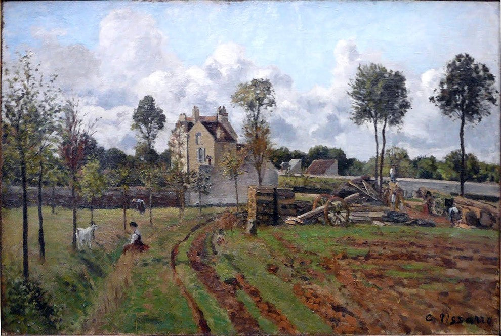Camille Pissarro Allee du Tour Du Jongleur, 18"x27" Wall Decal