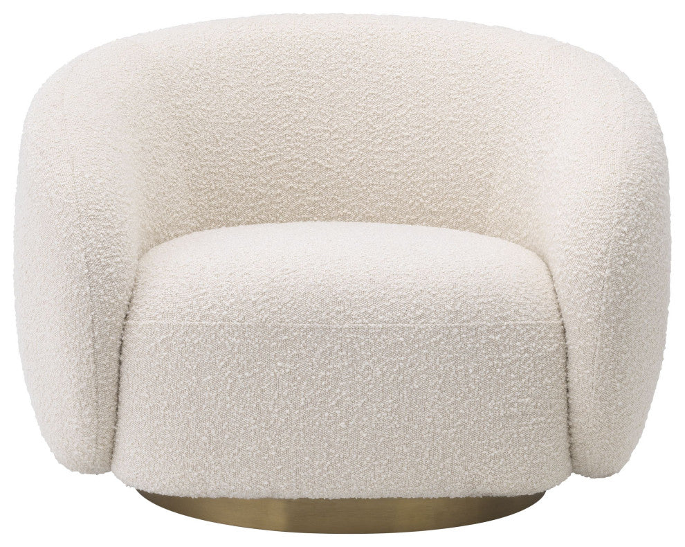 Boucle Curved Swivel Chair | Eichholtz Brice