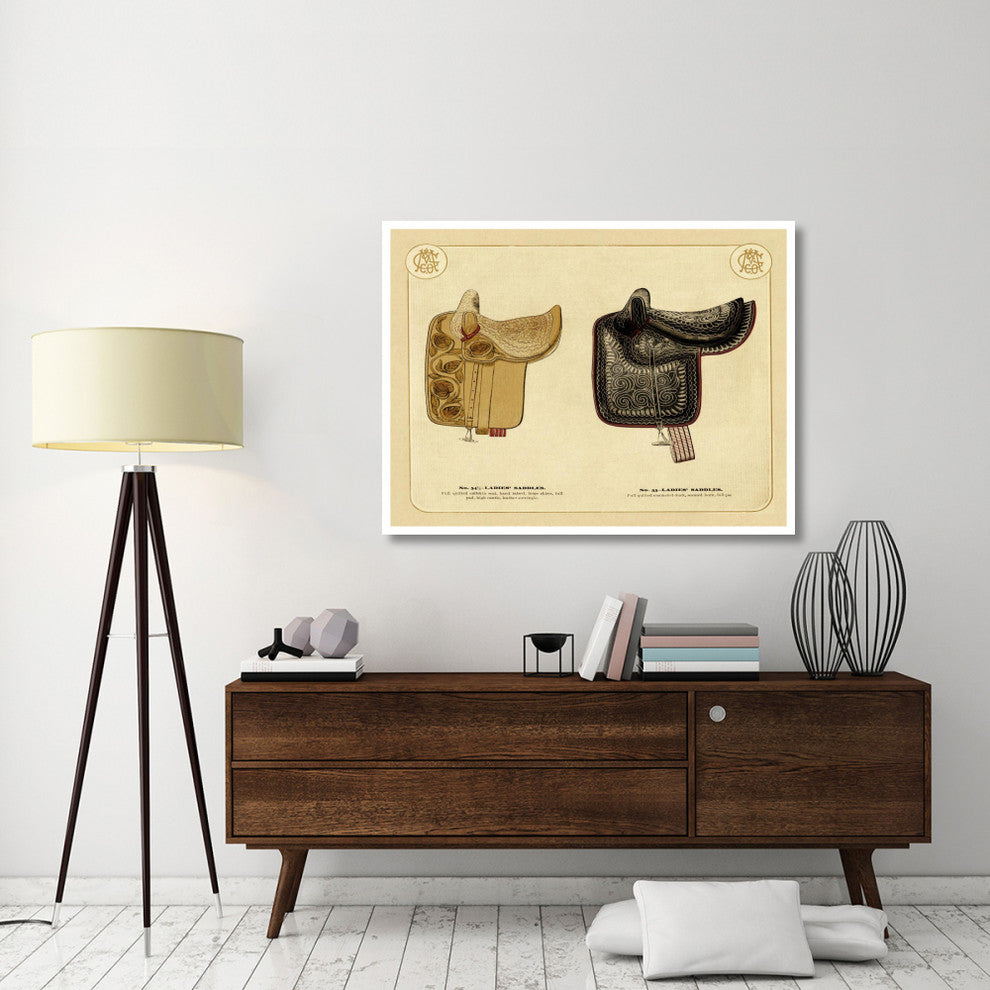 "Saddles and Tack: Ladies' Saddles #3" Digital Paper Print, 50"x38"