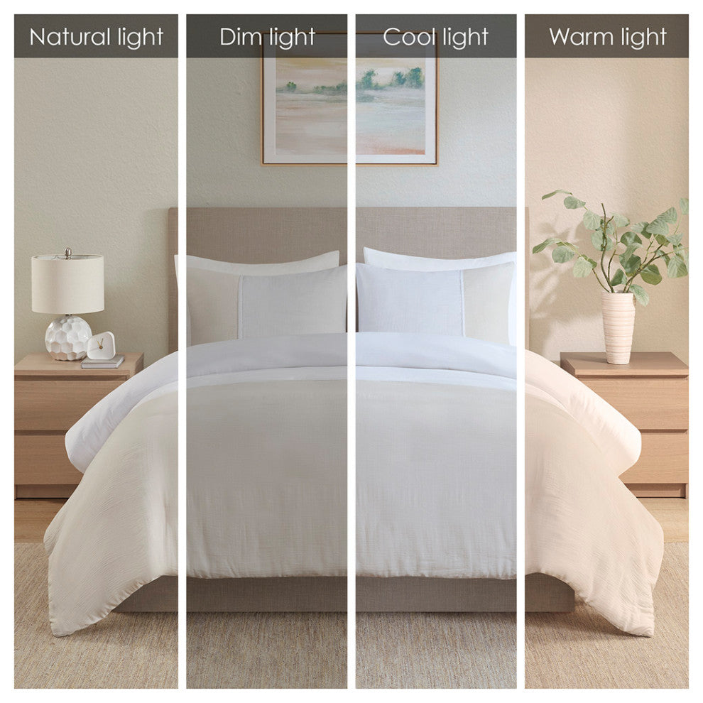 Beautyrest Miro 3 Piece Gauze Oversized Duvet Cover Set