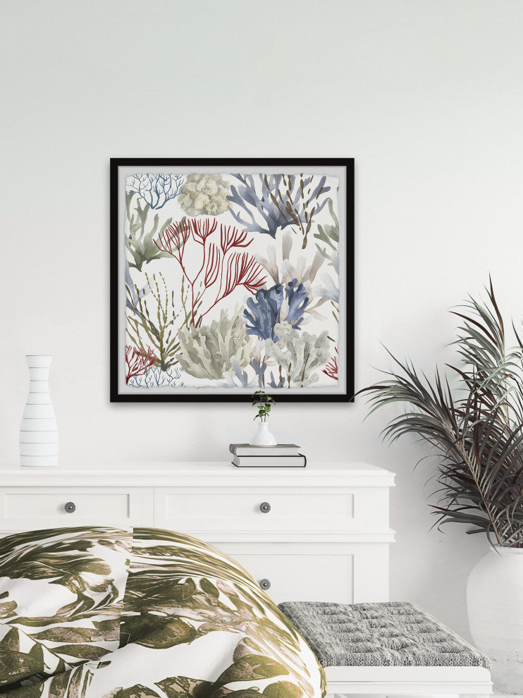 "Underwater Meadows" Framed Painting Print, 12x12