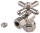 Kingston Brass 1/2" Comp X 1/2" OD Angle Stop Cross Handle, Brushed Nickel