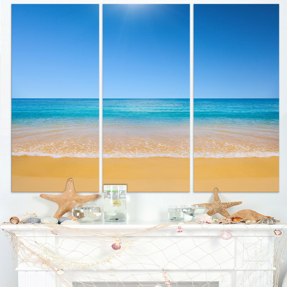 "Dark View of Tropical Beach" Photo Canvas Print, 3 Panels, 36"x28"