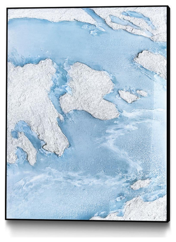 "Purple Wave" Framed Canvas by Giant Art 24"x32"