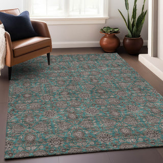 Premium Machine Washable Mayfield AMF702 Teal 3' x 5' Rug