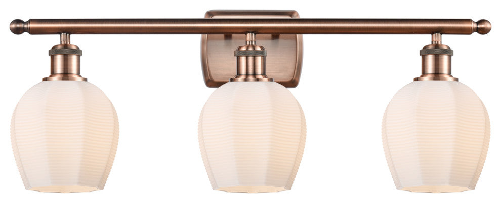 Innovations 516-3W-AC-G461-6 3 Light Bath Vanity Light, Antique Copper