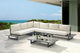 Maldives Cream Water Resistant Fabric Outdoor Patio Modular Sectional