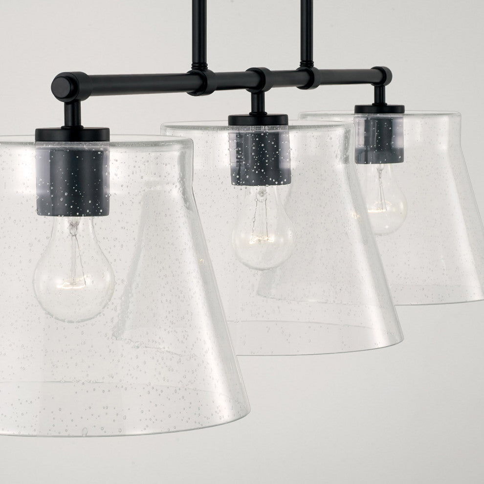 Capital Lighting 846931 Baker 3 Light 45"W Linear Chandelier - Brushed Nickel