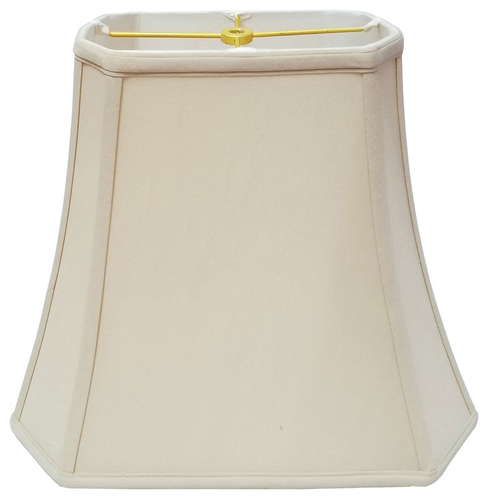 Royal Designs Rectangle Cut Corner Lamp Shade, Beige, 12x20x14.25