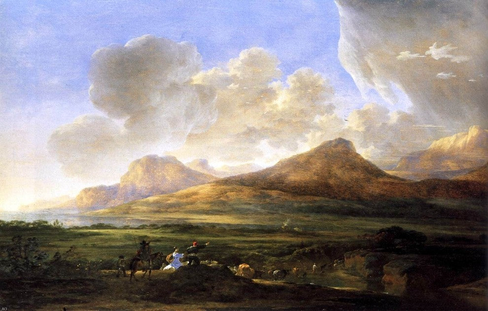 Jan Asselyn River Bank With Herdsmen Wall Decal