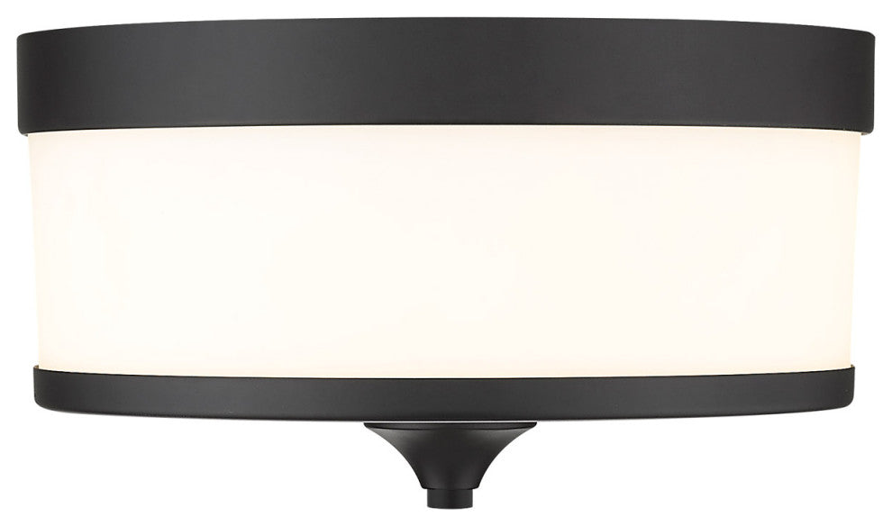 Zlite 307F-MB 3-Light Flush Mount, Etched White
