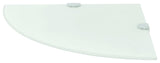 vidaXL Wall Corner Shelf Floating Shelf Display Shelf for Book White Glass