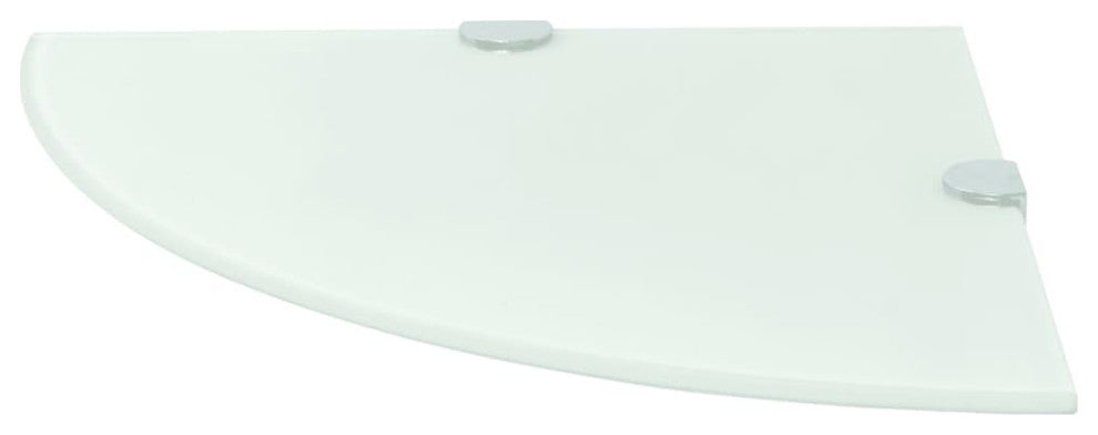 vidaXL Wall Corner Shelf Floating Shelf Display Shelf for Book White Glass
