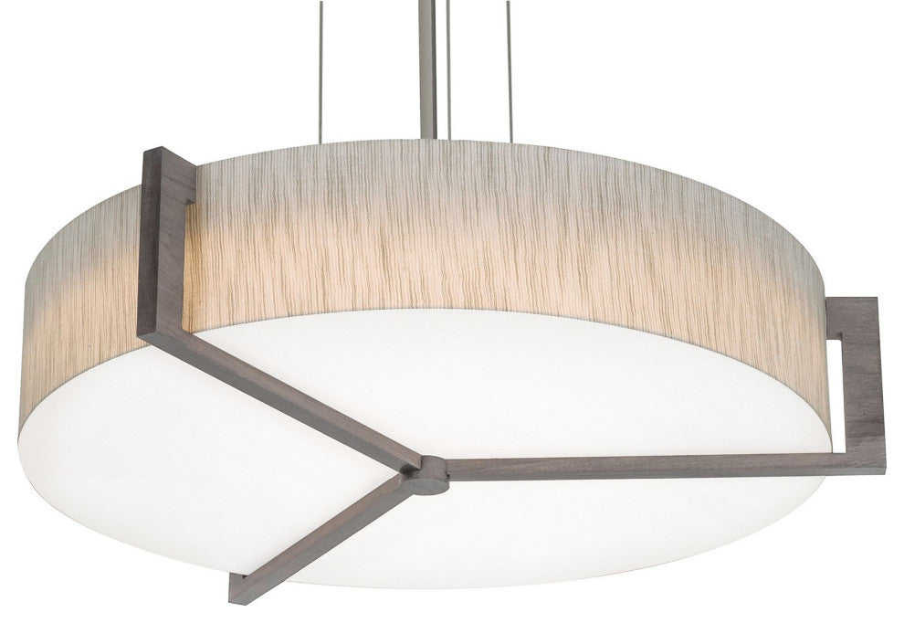 Apex 27" LED Pendant, Weathered Gray Finish, Jute Shade